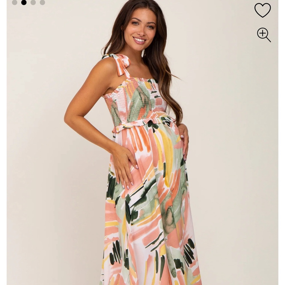 Pinkblush Maternity Brushstroke Midi Dress